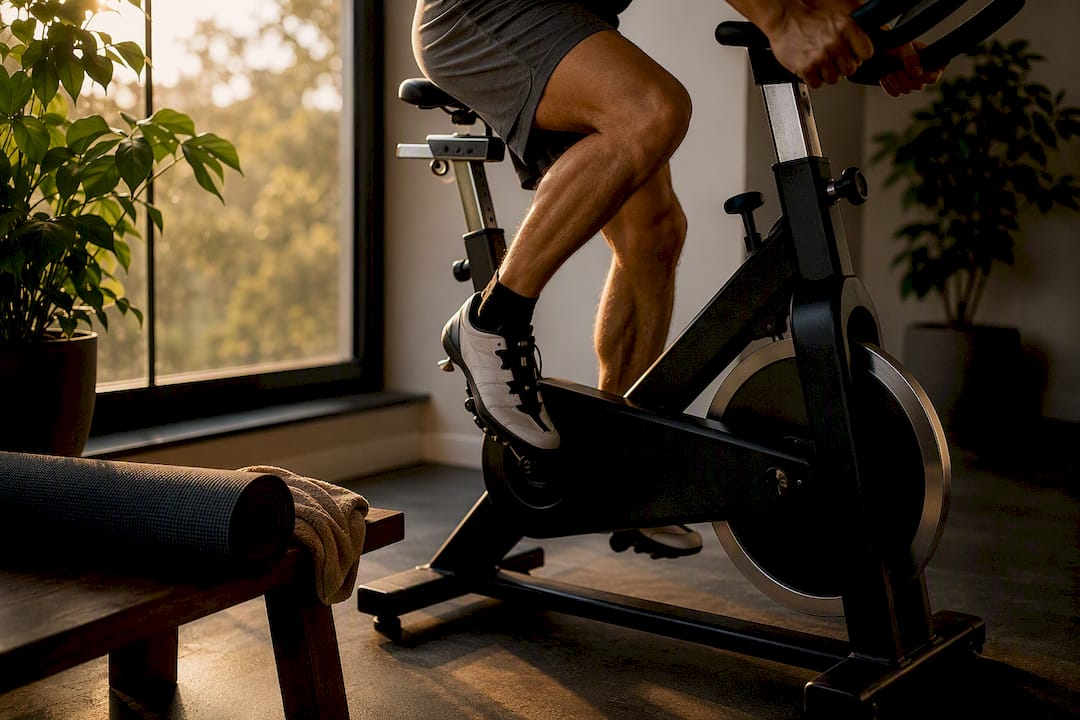 Athlete cycling for cross training