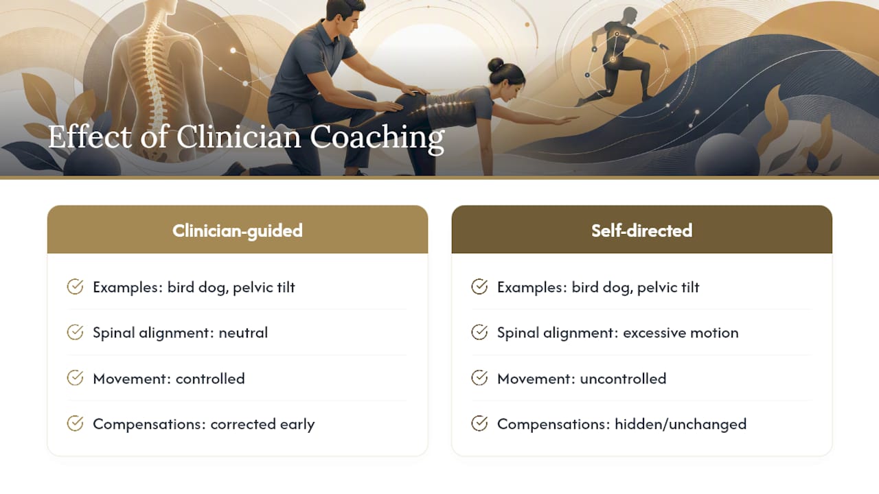 Clinician correction of exercise compensations