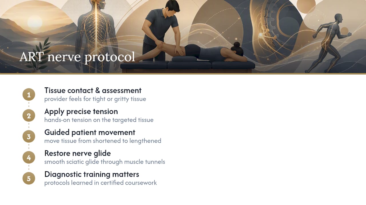 Diagram of sciatic nerve glide during ART