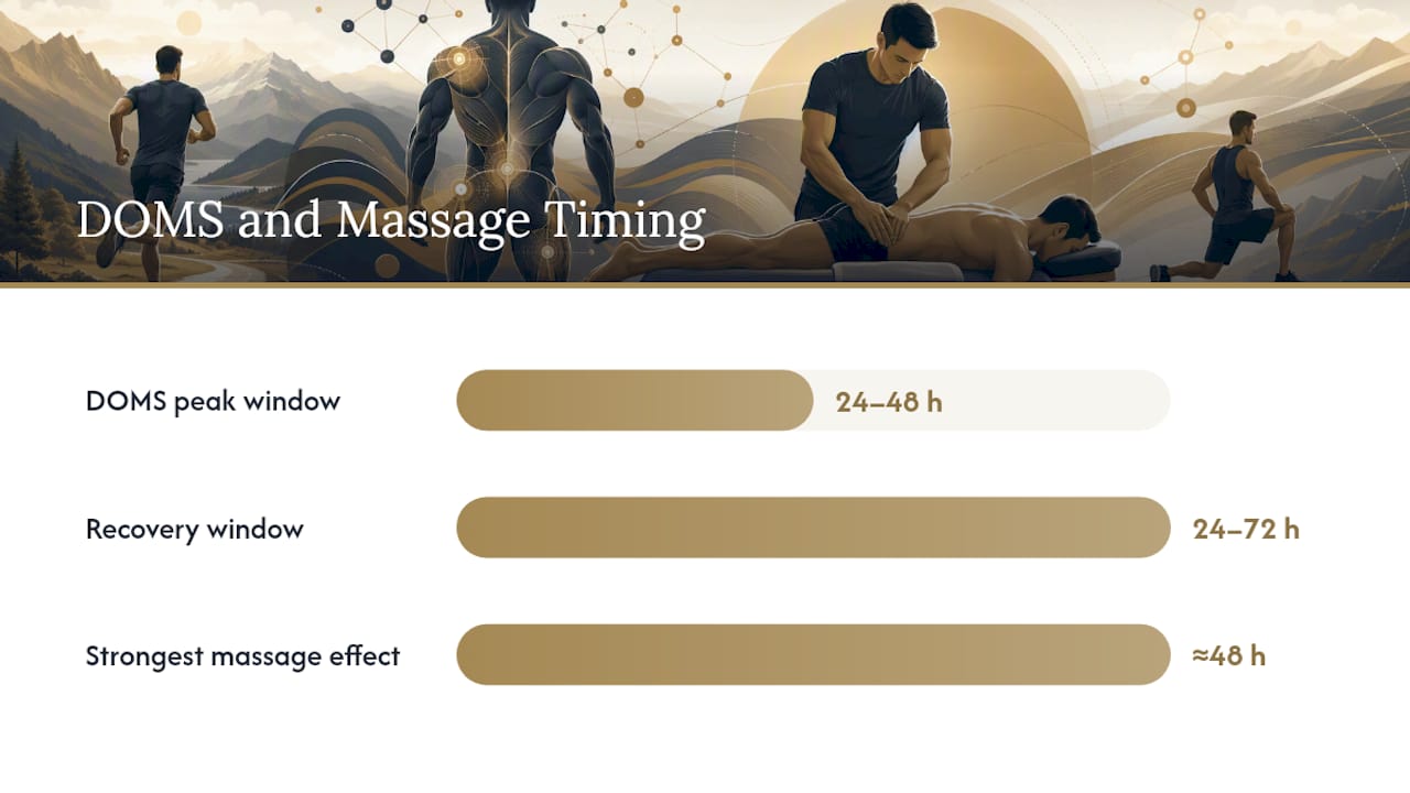 Massage timing and DOMS recovery timeline