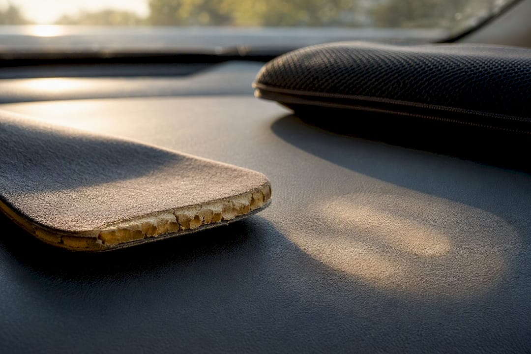 Orthotic foam exposed to dashboard heat