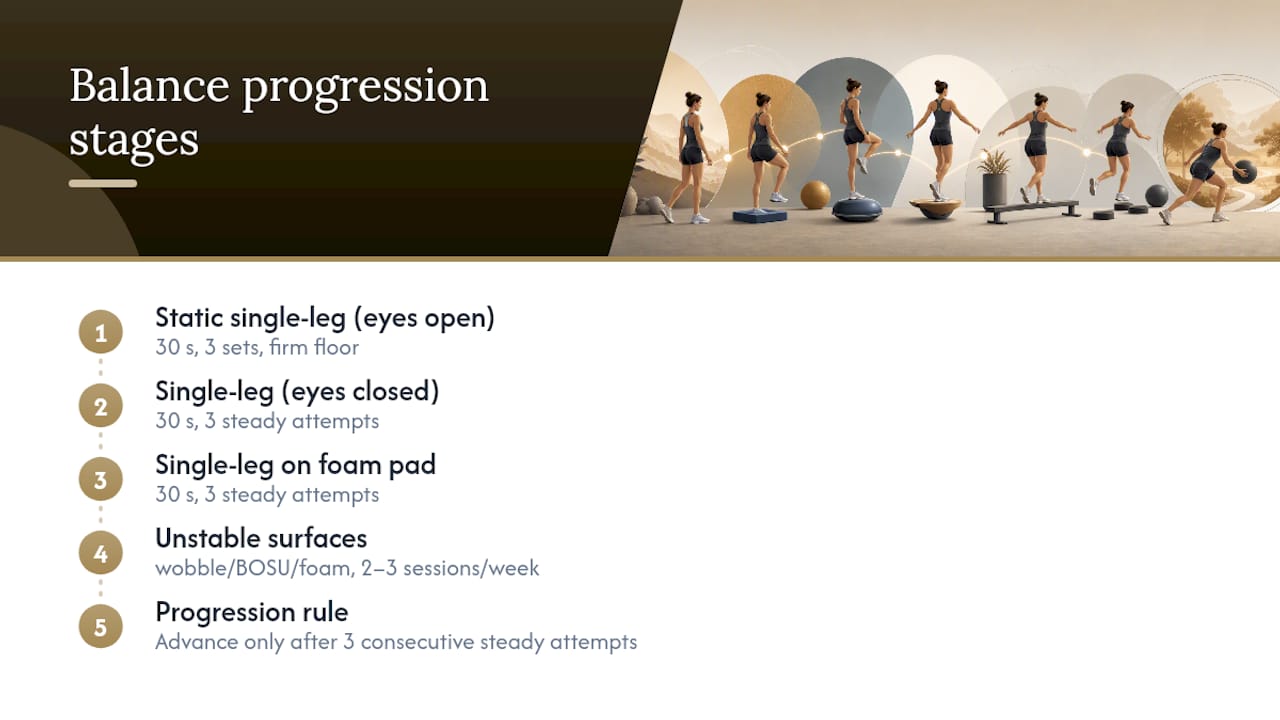 Ankle rehab progression from balance to return