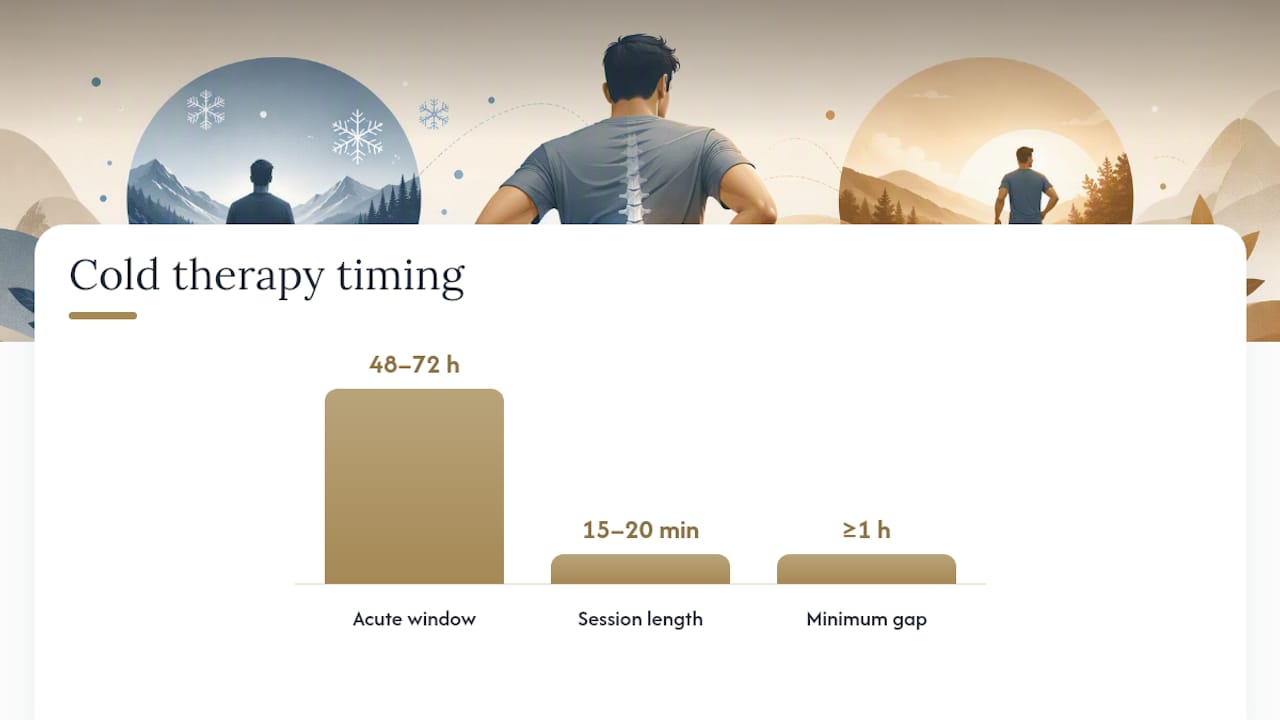 When Ice Helps Most With Acute Back Pain — overview diagram