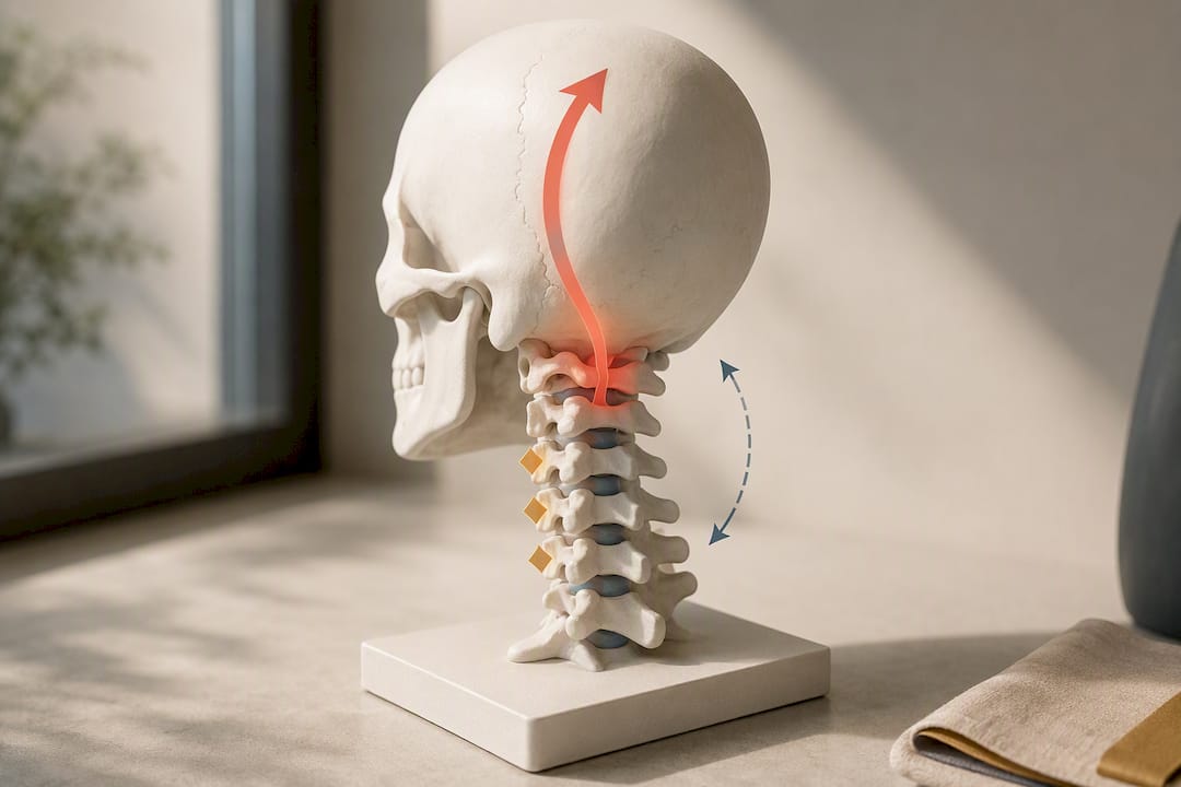 Illustration of neck-related pain referral