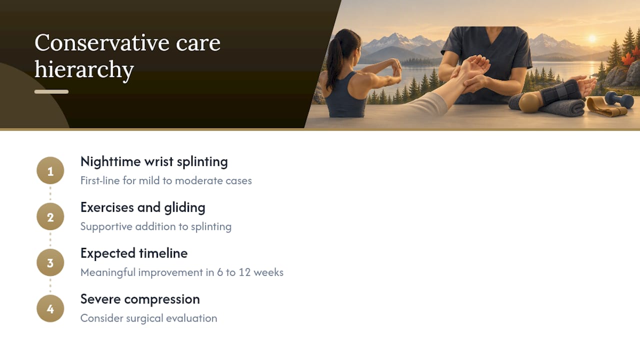 Carpal tunnel conservative care timeline