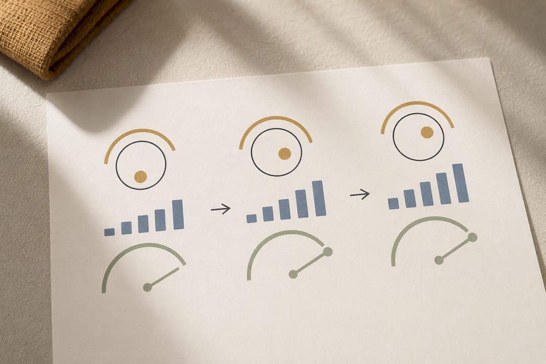 Illustration of pain and motion progress tracking